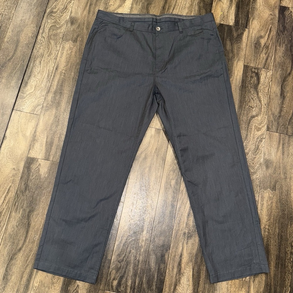 Calvin Klein Men's Trousers/Dress Pants Flat Front Dark Grey Size 40x30